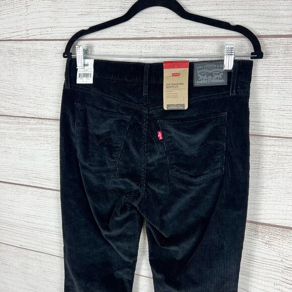 Levi's Women's Black 315 Shaping Corduroy Bootcut Pants Size 30 - Picture 8 of 9
